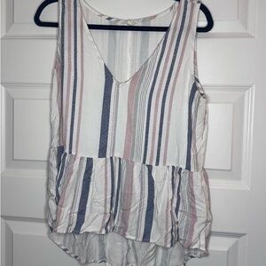 Chic Striped V-Neck Tank Top